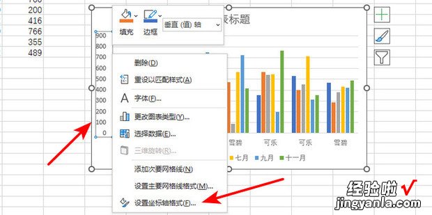 excel如何为纵坐标轴数值添加单位