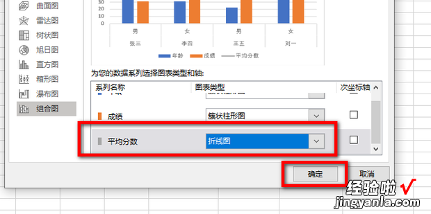 excel中,销售图表如何快速加平均值线