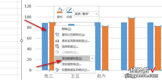 excel柱形图怎么添加数据标签,即显示具体数值