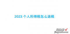 2023个人所得税怎么退税，2023个人所得税怎么退税操作流程