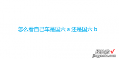 怎么看自己车是国六a还是国六b，怎么看自己的车是国六a还是b