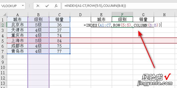 详解INDEX函数:ROW和COLUMN组合返回指定行列值