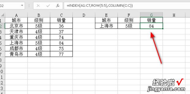 详解INDEX函数:ROW和COLUMN组合返回指定行列值