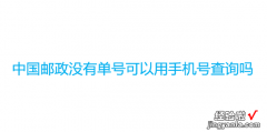 中国邮政没有单号可以用手机号查询吗，中国邮政查快递手机号