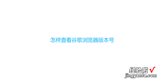 怎样查看谷歌浏览器版本号，如何查看谷歌浏览器的版本号