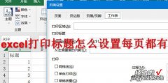 excel打印标题怎么设置每页都有，excel打印标题怎么设置每页都有页码