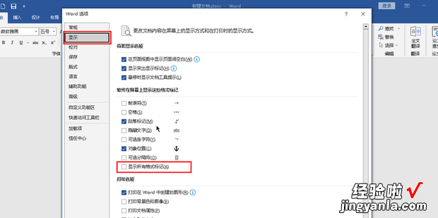 怎么设置在word中显示所有的格式标记