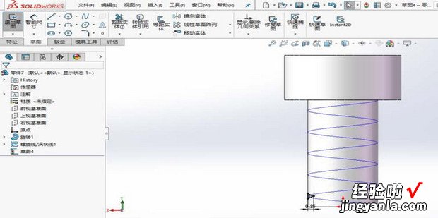 solidworks中怎么插入NPT螺纹