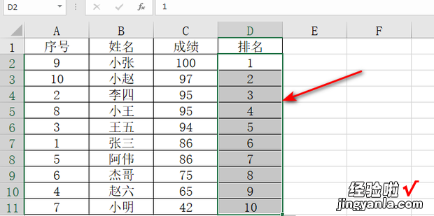 Excel怎么给成绩单排名，excel怎么给成绩单排名次