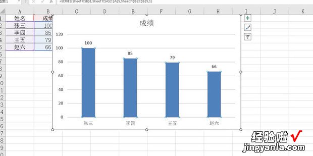 Excel插入柱形图如何在柱形标注显示出数据