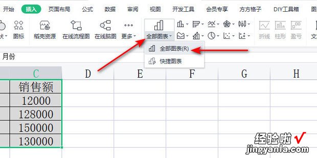 WPS如何制作双坐标图表，wps如何做双坐标