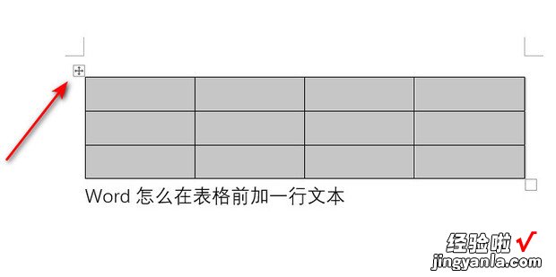 Word怎么在表格前加一行文本