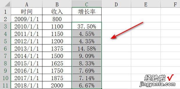 如何计算Excel中的平均年增长率，excel如何计算平均时长