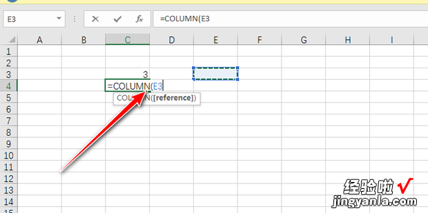 Excel如何通过Column函数返回列值