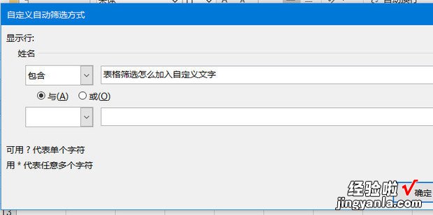 表格筛选怎么加入自定义文字，表格筛选怎么加入自定义文字内容