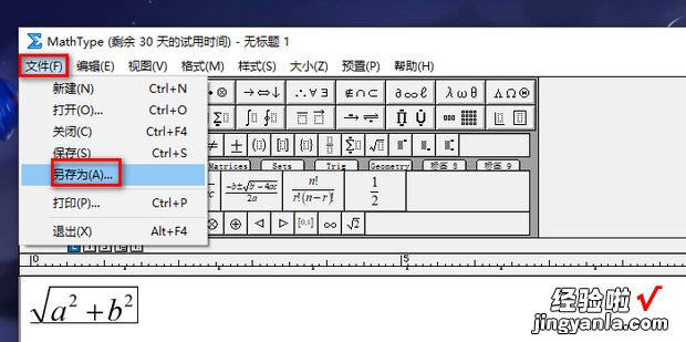 mathtype公式怎么导入到word