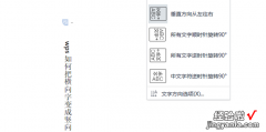 wps如何把横向字变成竖向，wps字如何变成竖版