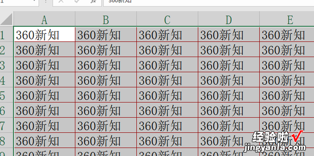 excel2019怎么样把表格的边框线设置为红色