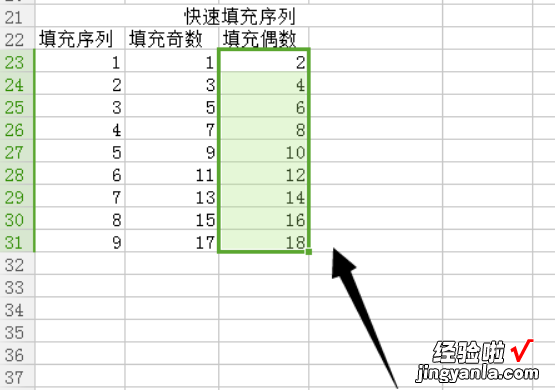 Excel如何快速填充序列，excel如何快速填充序列号