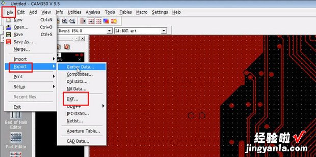 CAM350 Gerber 导出DXF，cam350导出gerber文件