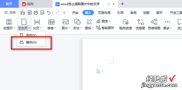 word如何插入横向页面，word设置某一页为横向