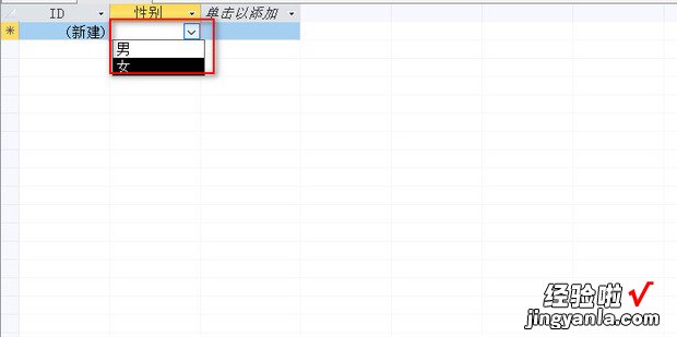 Access如何设置男女性别选项，access性别字段设置为男女列表选择