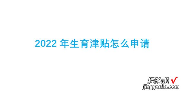 2022年生育津贴怎么申请，2022年生育津贴怎么申请流程