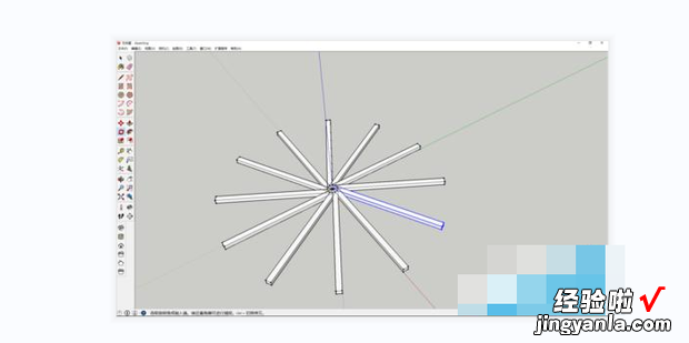 SketchUp中如何创建环形阵列，sketchup如何创建组