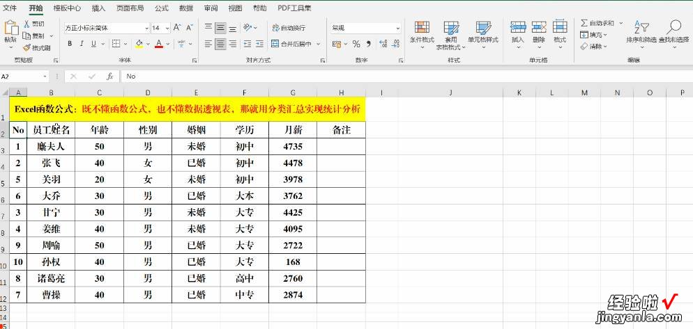 既不懂函数公式，也不懂数据透视表，那就用分类汇总实现统计分析