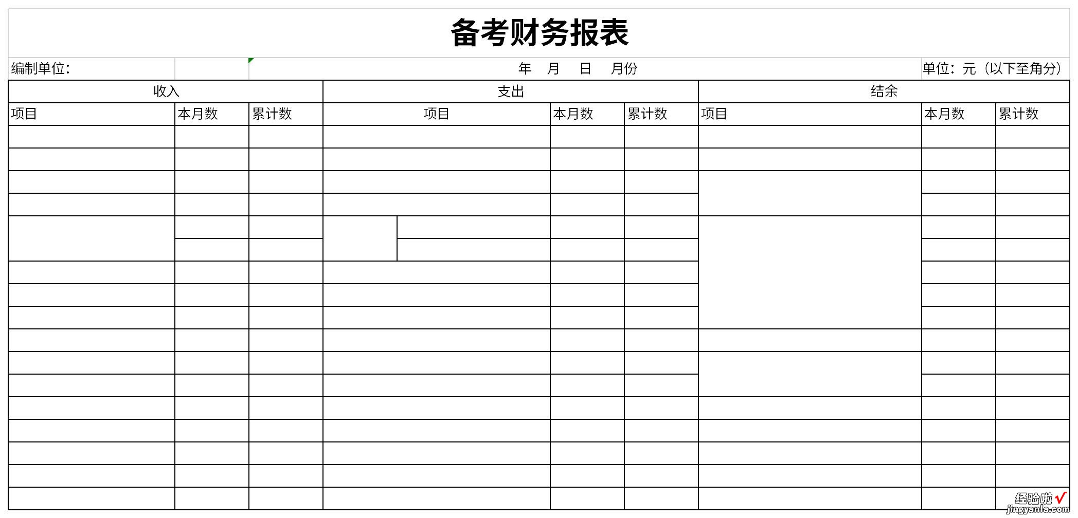 备考财务报表Word文档下载