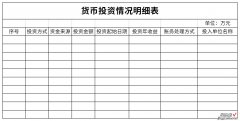 货币投资情况明细表Word文档下载