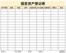 单位固定资产登记表Word文档下载