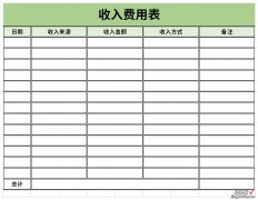 收入费用表Word文档下载