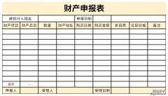 财产申报表Word文档下载