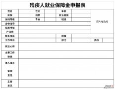 残疾人就业保障金缴费申报表Word文档下载