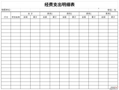 经费支出明细表Word文档下载