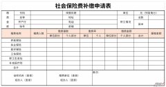 社会保险费补缴申请表Word文档下载