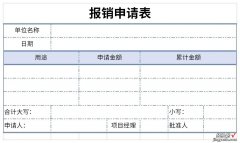 报销申请表Word文档下载