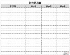 财务状况表Word文档下载