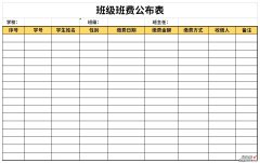 班级班费公布表Word文档下载