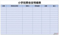 班费收支明细表小学模板Word文档下载