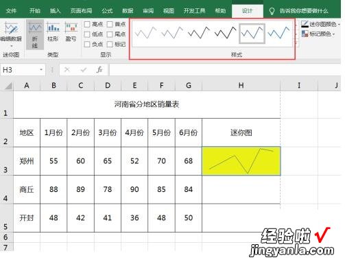 我来教你Excel插入迷你图的操作流程