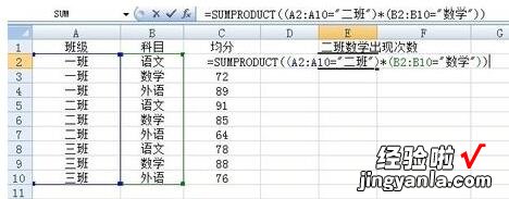 教你Excel中sumproduct函数使用操作过程