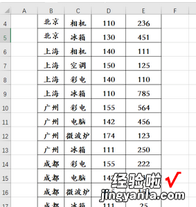 分享Excel同时冻结多行多列操作方法