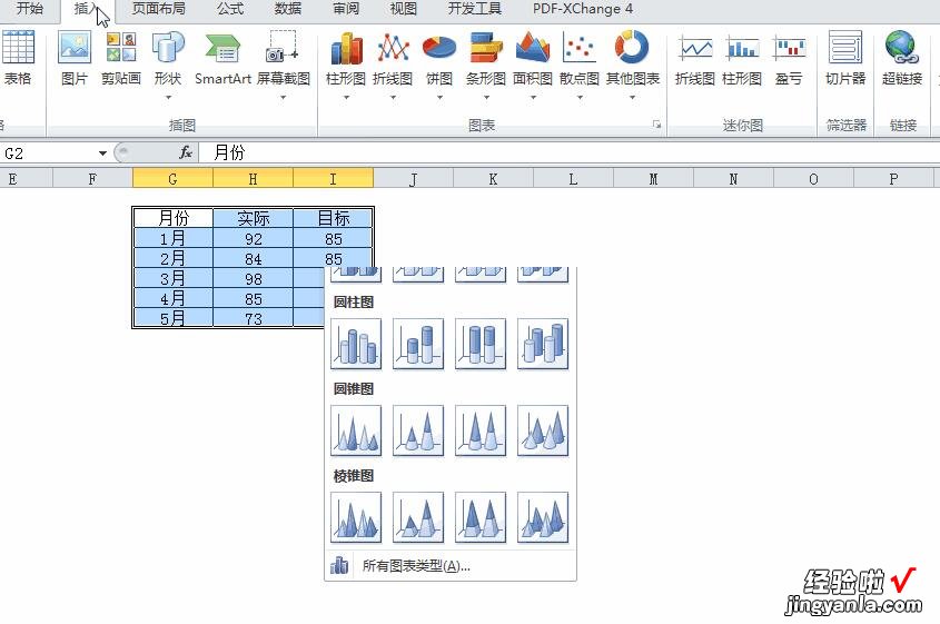 分享Excel柱形图表中添加红色直线的操作方法