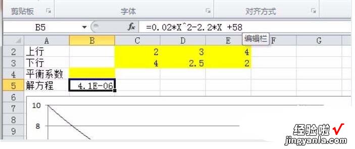 分享Excel计算散点图曲线交叉点坐标的操作方法