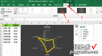 我来分享Excel中做出雷达图的方法