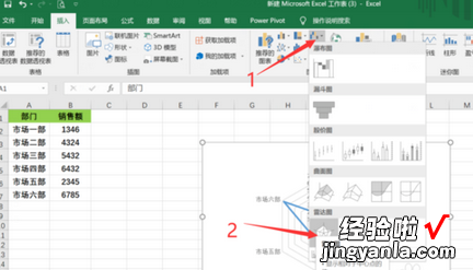 我来分享Excel中做出雷达图的方法