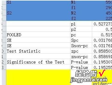 小编教你Excel进行两个总体比例的假设检验的方法步骤