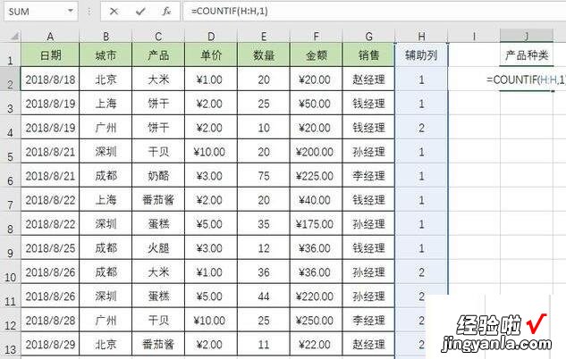 小编教你Excel表格中不重复数据的个数的操作方法